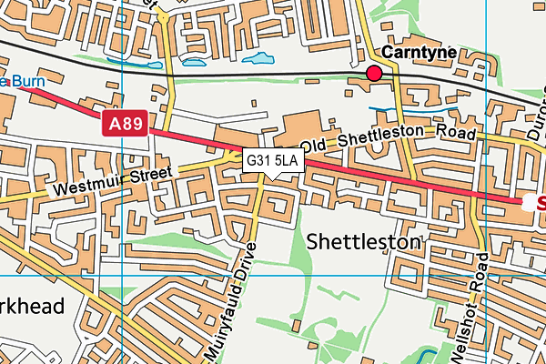 G31 5LA map - OS VectorMap District (Ordnance Survey)