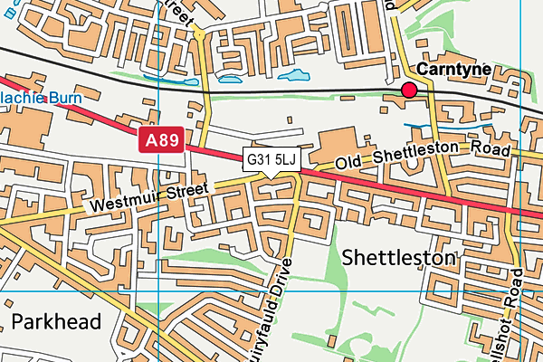 G31 5LJ map - OS VectorMap District (Ordnance Survey)
