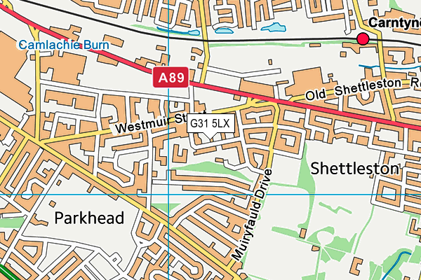 G31 5LX map - OS VectorMap District (Ordnance Survey)
