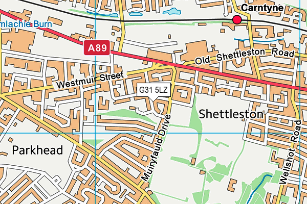 G31 5LZ map - OS VectorMap District (Ordnance Survey)