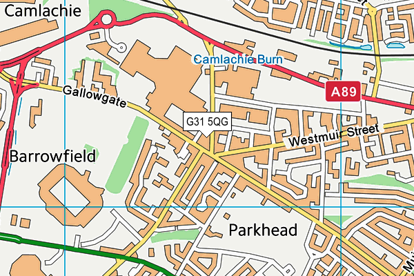 G31 5QG map - OS VectorMap District (Ordnance Survey)