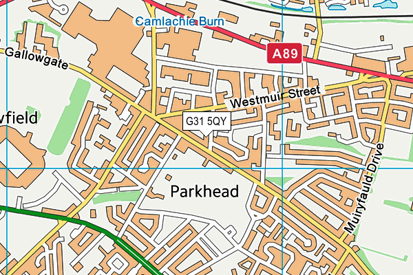 G31 5QY map - OS VectorMap District (Ordnance Survey)