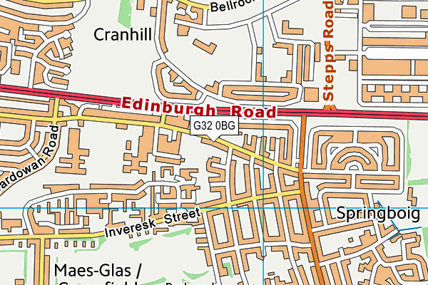 G32 0BG map - OS VectorMap District (Ordnance Survey) G32 0BG map - OS VectorMap District (Ordnance Survey)