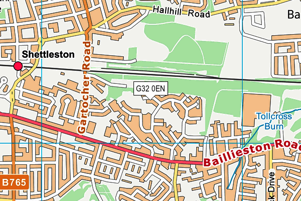 G32 0EN map - OS VectorMap District (Ordnance Survey)