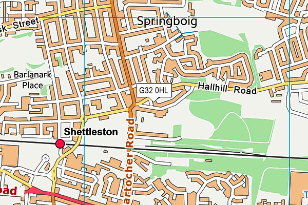 G32 0HL map - OS VectorMap District (Ordnance Survey)