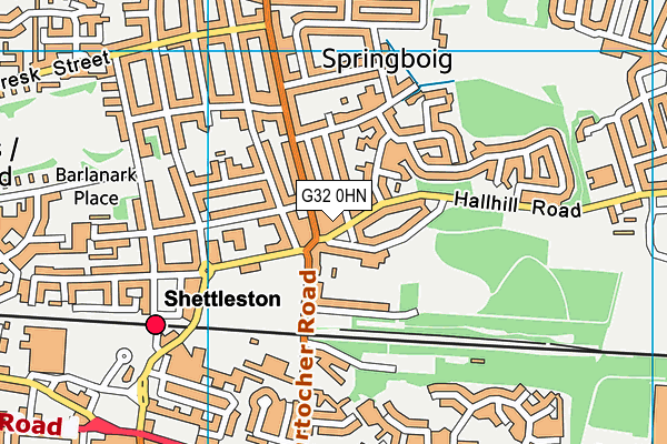 G32 0HN map - OS VectorMap District (Ordnance Survey)