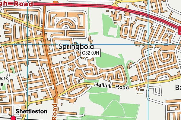 G32 0JH map - OS VectorMap District (Ordnance Survey) G32 0JH map - OS VectorMap District (Ordnance Survey)