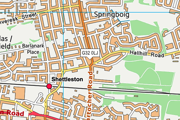G32 0LJ map - OS VectorMap District (Ordnance Survey) G32 0LJ map - OS VectorMap District (Ordnance Survey)