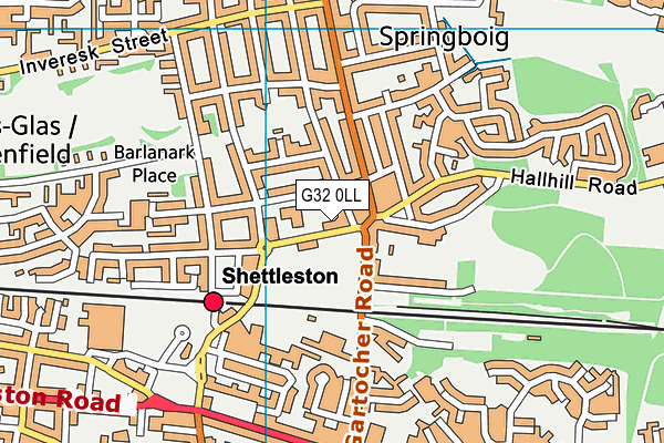 G32 0LL map - OS VectorMap District (Ordnance Survey) G32 0LL map - OS VectorMap District (Ordnance Survey)