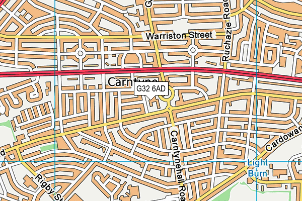 G32 6AD map - OS VectorMap District (Ordnance Survey)