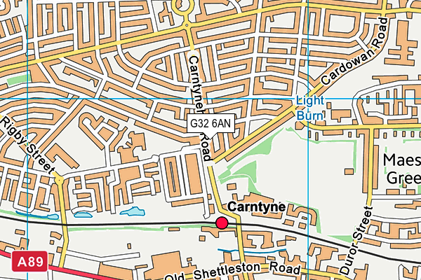 G32 6AN map - OS VectorMap District (Ordnance Survey)