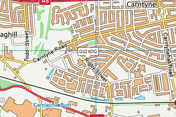G32 6DQ map - OS VectorMap District (Ordnance Survey)