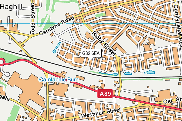 G32 6EA map - OS VectorMap District (Ordnance Survey)