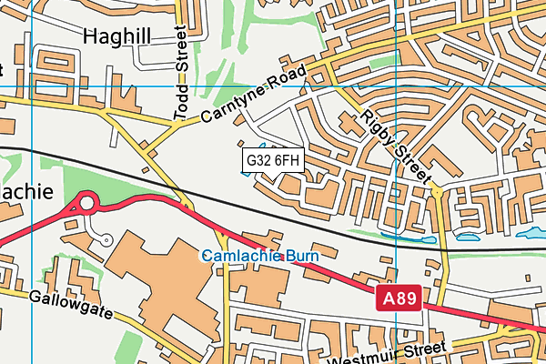 G32 6FH map - OS VectorMap District (Ordnance Survey) G32 6FH map - OS VectorMap District (Ordnance Survey)