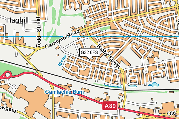 G32 6FS map - OS VectorMap District (Ordnance Survey)