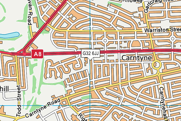 G32 6JJ map - OS VectorMap District (Ordnance Survey)