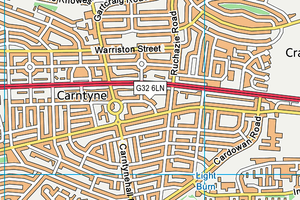 G32 6LN map - OS VectorMap District (Ordnance Survey)