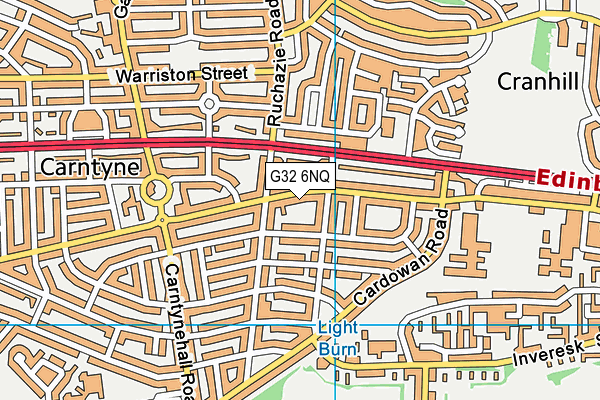 G32 6NQ map - OS VectorMap District (Ordnance Survey)