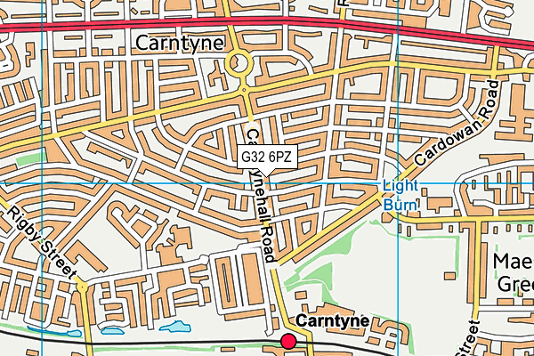 G32 6PZ map - OS VectorMap District (Ordnance Survey)