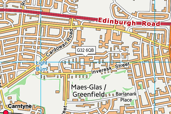 G32 6QB map - OS VectorMap District (Ordnance Survey)