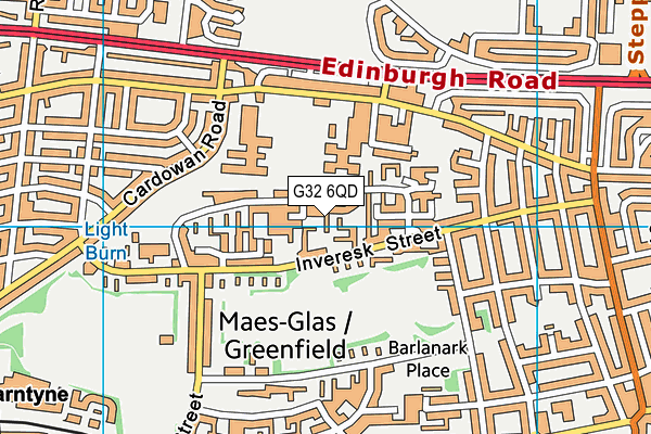 G32 6QD map - OS VectorMap District (Ordnance Survey)