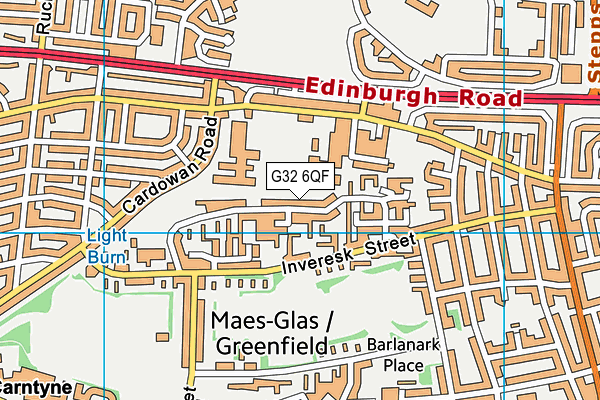 G32 6QF map - OS VectorMap District (Ordnance Survey)