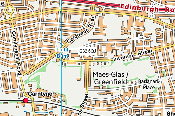 G32 6QJ map - OS VectorMap District (Ordnance Survey)