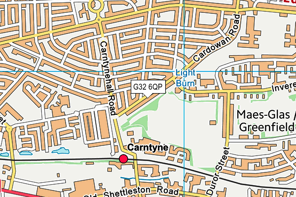 G32 6QP map - OS VectorMap District (Ordnance Survey)
