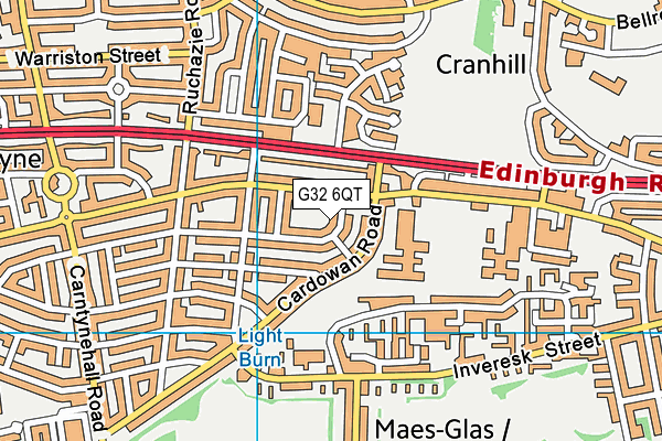 G32 6QT map - OS VectorMap District (Ordnance Survey)