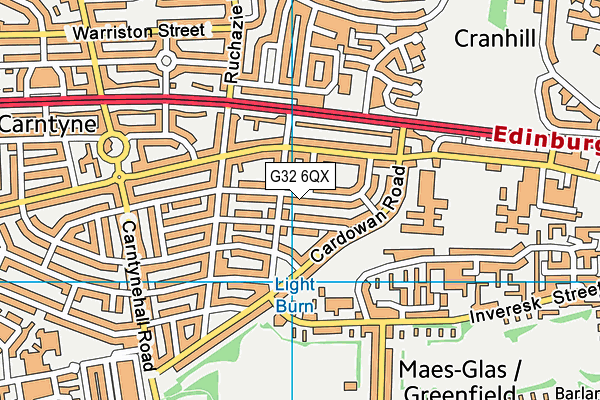 G32 6QX map - OS VectorMap District (Ordnance Survey) G32 6QX map - OS VectorMap District (Ordnance Survey)