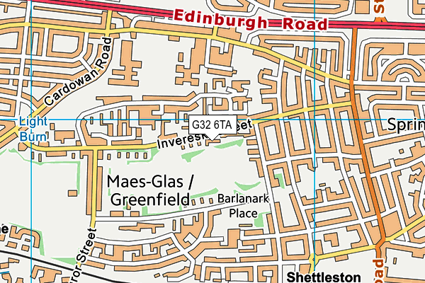G32 6TA map - OS VectorMap District (Ordnance Survey)