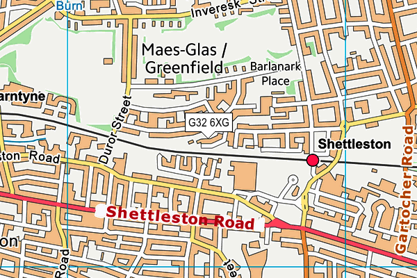 G32 6XG map - OS VectorMap District (Ordnance Survey)