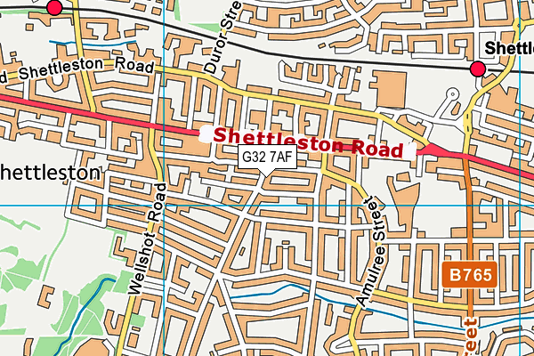 G32 7AF map - OS VectorMap District (Ordnance Survey)