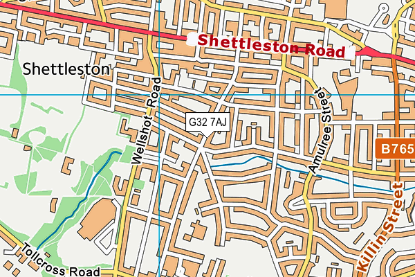 G32 7AJ map - OS VectorMap District (Ordnance Survey) G32 7AJ map - OS VectorMap District (Ordnance Survey)