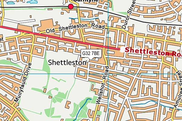 G32 7BE map - OS VectorMap District (Ordnance Survey) G32 7BE map - OS VectorMap District (Ordnance Survey)