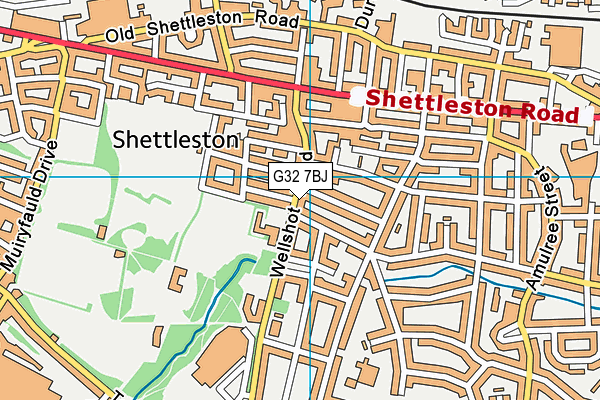 G32 7BJ map - OS VectorMap District (Ordnance Survey) G32 7BJ map - OS VectorMap District (Ordnance Survey)