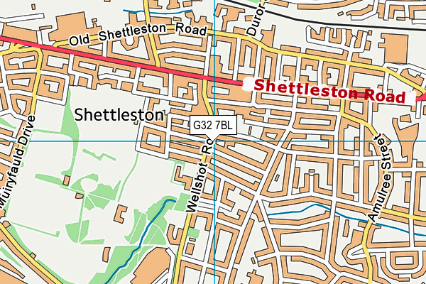 G32 7BL map - OS VectorMap District (Ordnance Survey) G32 7BL map - OS VectorMap District (Ordnance Survey)