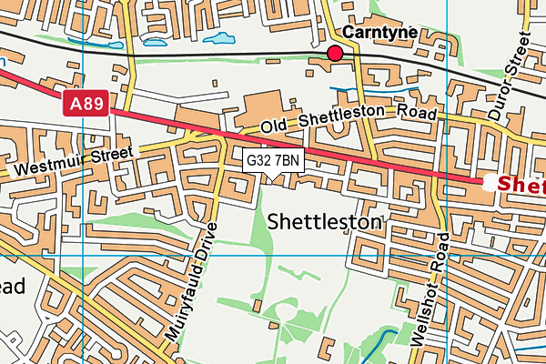 G32 7BN map - OS VectorMap District (Ordnance Survey) G32 7BN map - OS VectorMap District (Ordnance Survey)