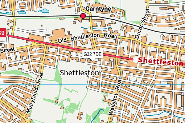 G32 7DE map - OS VectorMap District (Ordnance Survey) G32 7DE map - OS VectorMap District (Ordnance Survey)