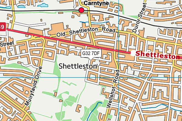 G32 7DF map - OS VectorMap District (Ordnance Survey) G32 7DF map - OS VectorMap District (Ordnance Survey)