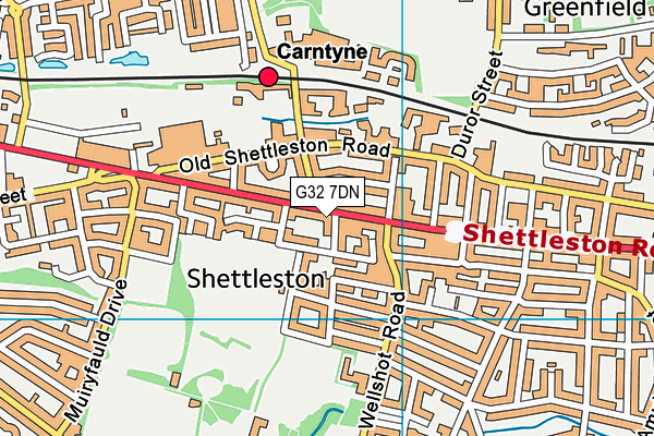 G32 7DN map - OS VectorMap District (Ordnance Survey) G32 7DN map - OS VectorMap District (Ordnance Survey)