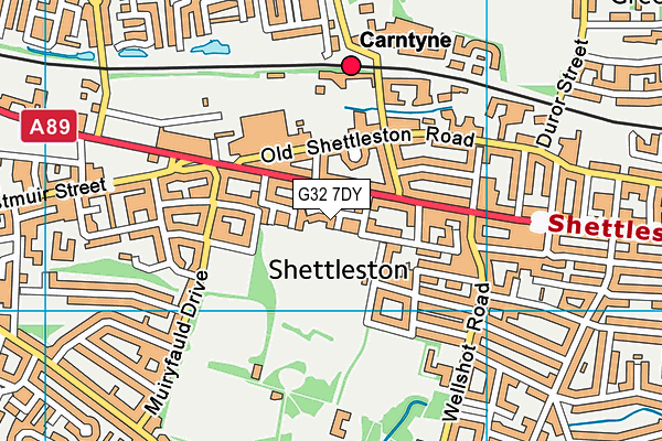 G32 7DY map - OS VectorMap District (Ordnance Survey) G32 7DY map - OS VectorMap District (Ordnance Survey)