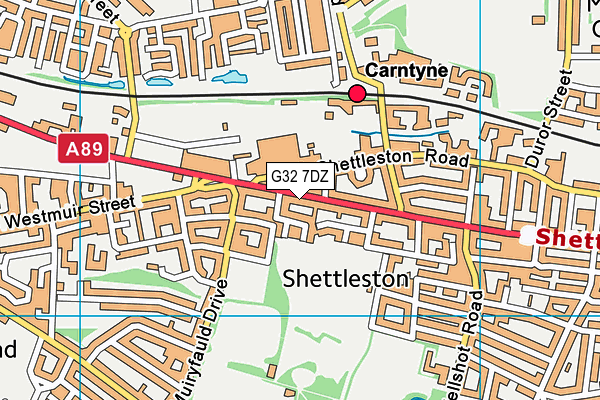 G32 7DZ map - OS VectorMap District (Ordnance Survey) G32 7DZ map - OS VectorMap District (Ordnance Survey)