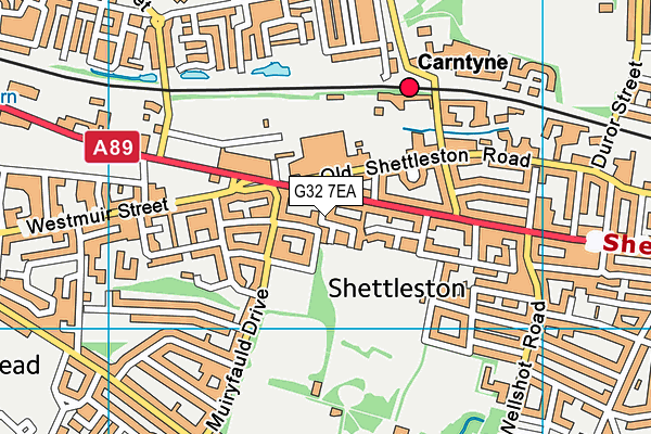 G32 7EA map - OS VectorMap District (Ordnance Survey) G32 7EA map - OS VectorMap District (Ordnance Survey)