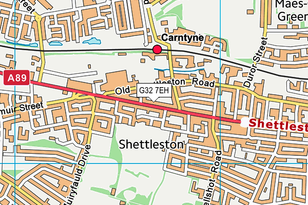G32 7EH map - OS VectorMap District (Ordnance Survey) G32 7EH map - OS VectorMap District (Ordnance Survey)
