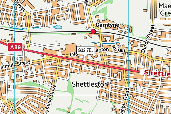 G32 7EJ map - OS VectorMap District (Ordnance Survey)