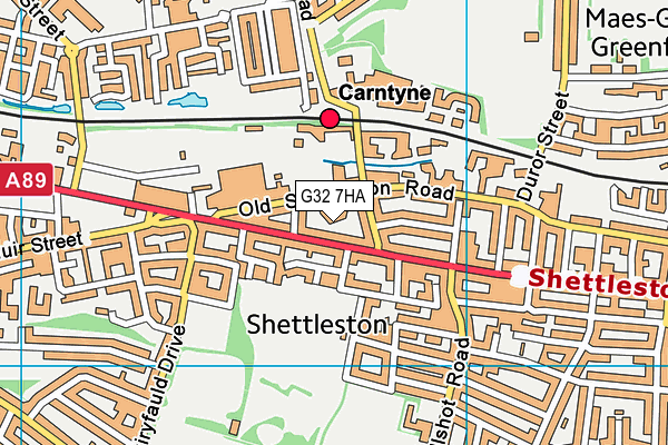 G32 7HA map - OS VectorMap District (Ordnance Survey)