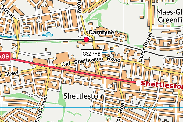 G32 7HB map - OS VectorMap District (Ordnance Survey) G32 7HB map - OS VectorMap District (Ordnance Survey)