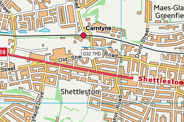 G32 7HD map - OS VectorMap District (Ordnance Survey) G32 7HD map - OS VectorMap District (Ordnance Survey)