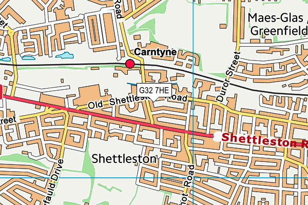 G32 7HE map - OS VectorMap District (Ordnance Survey) G32 7HE map - OS VectorMap District (Ordnance Survey)